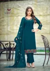 Tanisha Vol 2 By Woodee Viscose Gadhwal Kurti With Bottom Dupatta
